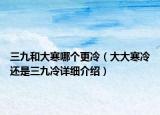 三九和大寒哪個(gè)更冷（大大寒冷還是三九冷詳細(xì)介紹）
