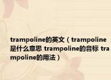 trampoline的英文（trampoline是什么意思 trampoline的音標(biāo) trampoline的用法）