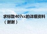 求標(biāo)致407cc的詳細(xì)資料（謝謝）