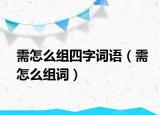 需怎么組四字詞語（需怎么組詞）