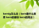 kernig怎么念（kern是什么意思 kern的音標(biāo) kern的用法）