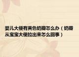 嬰兒大便有黃色奶瓣怎么辦（奶瓣從寶寶大便拉出來怎么回事）