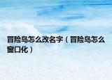 冒險(xiǎn)島怎么改名字（冒險(xiǎn)島怎么窗口化）