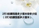 2尺3的腰圍是多少厘米穿多少碼（2尺3的腰圍是多少厘米）