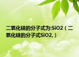 二氧化硅的分子式為:SiO2（二氧化硅的分子式SiO2,）