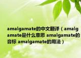 amalgamate的中文翻譯（amalgamate是什么意思 amalgamate的音標(biāo) amalgamate的用法）