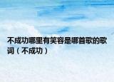 不成功哪里有笑容是哪首歌的歌詞（不成功）