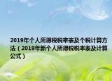 2019年個人所得稅稅率表及個稅計算方法（2019年新個人所得稅稅率表及計算公式）