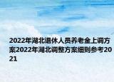 2022年湖北退休人員養(yǎng)老金上調(diào)方案2022年湖北調(diào)整方案細(xì)則參考2021