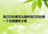 自己交社保怎么操作自己交社保一個(gè)月需要多少錢(qián)