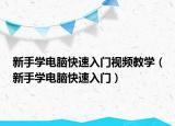 新手學(xué)電腦快速入門(mén)視頻教學(xué)（新手學(xué)電腦快速入門(mén)）