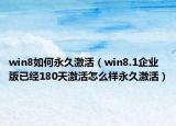 win8如何永久激活（win8.1企業(yè)版已經(jīng)180天激活怎么樣永久激活）