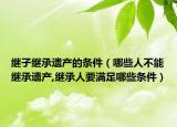 繼子繼承遺產(chǎn)的條件（哪些人不能繼承遺產(chǎn),繼承人要滿足哪些條件）