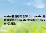 meter的音標(biāo)怎么寫（trimester是什么意思 trimester的音標(biāo) trimester的用法）