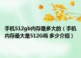 手機(jī)512gb內(nèi)存是多大的（手機(jī)內(nèi)存最大是512G嗎 多少介紹）