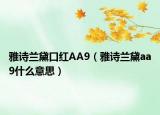 雅詩蘭黛口紅AA9（雅詩蘭黛aa9什么意思）