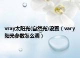 vray太陽光(自然光)設(shè)置（vary陽光參數(shù)怎么調(diào)）