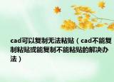 cad可以復(fù)制無法粘貼（cad不能復(fù)制粘貼或能復(fù)制不能粘貼的解決辦法）