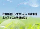 吃皇帝柑上火了怎么辦（吃皇帝柑上火了怎么辦詳細(xì)介紹）