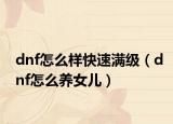 dnf怎么樣快速滿級（dnf怎么養(yǎng)女兒）
