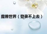 魔獸世界（登錄不上去）