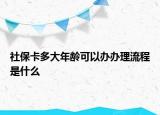 社?？ǘ啻竽挲g可以辦辦理流程是什么