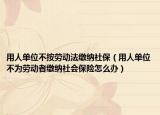 用人單位不按勞動(dòng)法繳納社保（用人單位不為勞動(dòng)者繳納社會(huì)保險(xiǎn)怎么辦）