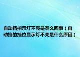 自動擋指示燈不亮是怎么回事（自動擋的擋位顯示燈不亮是什么原因）