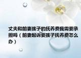 丈夫和前妻孩子的撫養(yǎng)費(fèi)我需要承擔(dān)嗎（前妻起訴要孩子撫養(yǎng)費(fèi)怎么辦）