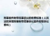 刑事案件附帶民事訴訟的收費標準（人民法院審理刑事附帶民事訴訟案件收取訴訟費嗎）