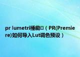 pr lumetri棰勮（PR(Premiere)如何導(dǎo)入Lut調(diào)色預(yù)設(shè)）