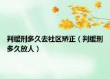 判緩刑多久去社區(qū)矯正（判緩刑多久放人）