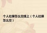 個(gè)人社保怎么交線上（個(gè)人社保怎么交）