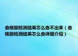 查核酸檢測結果怎么查不出來（查核酸檢測結果怎么查詳細介紹）