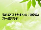 盜竊2萬以上判多少年（盜竊罪2萬一般判幾年）