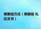 感謝信方式（感謝信 禮儀文書(shū)）