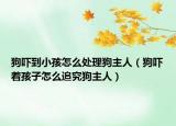 狗嚇到小孩怎么處理狗主人（狗嚇著孩子怎么追究狗主人）