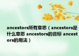 ancestors所有意思（ancestors是什么意思 ancestors的音標(biāo) ancestors的用法）