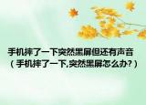 手機摔了一下突然黑屏但還有聲音（手機摔了一下,突然黑屏怎么辦?）