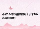 小米10s怎么拍攝微距（小米10s怎么拍微距）