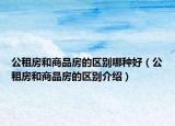 公租房和商品房的區(qū)別哪種好（公租房和商品房的區(qū)別介紹）