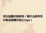 可以加圖片的軟件（用什么軟件可以批量給圖片加上logo）
