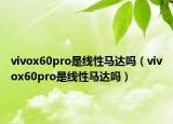 vivox60pro是線性馬達嗎（vivox60pro是線性馬達嗎）
