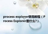 process explorer使用教程（Process Explorer是什么?）