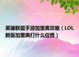英雄聯(lián)盟手游加里奧攻略（LOL新版加里奧打什么位置）