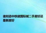 誰(shuí)知道中鐵建國(guó)際城二手房好還是新房好