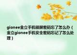 gionee金立手機(jī)鎖屏密碼忘了怎么辦（金立gionee手機(jī)安全密碼忘記了怎么處理）