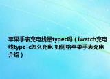 蘋果手表充電線是typec嗎（iwatch充電線type-c怎么充電 如何給蘋果手表充電介紹）