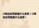 l2級自動駕駛是什么意思（l2級自動駕駛是什么意思）