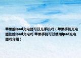 蘋果的ipad充電器可以充手機(jī)嗎（蘋果手機(jī)充電器能給ipad充電嗎 蘋果手機(jī)可以使用ipad充電器嗎介紹）